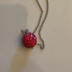 Touchstone Crystal red birthstone necklace.